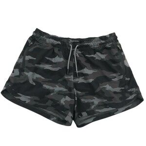 Athleta Girl Running Shorts Girls XXL Black Camo Lined Lightweight Athleisure